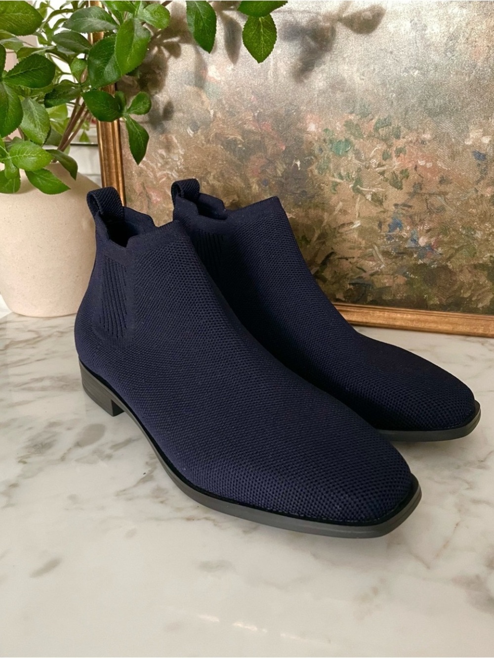 Vivaia Ryan Pro Boots Square Toe Navy Blue Wayer Resistant Size 7.5 (38.5) - Picture 6 of 14